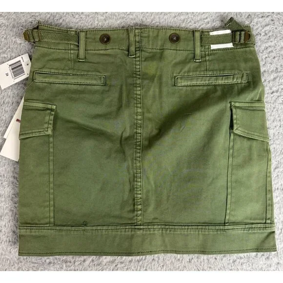 Hudson Nell Cargo Skirt Womens Sz 24 OliveGreen Cotton Blend NWT Y2K Style *Read - Picture 2 of 14